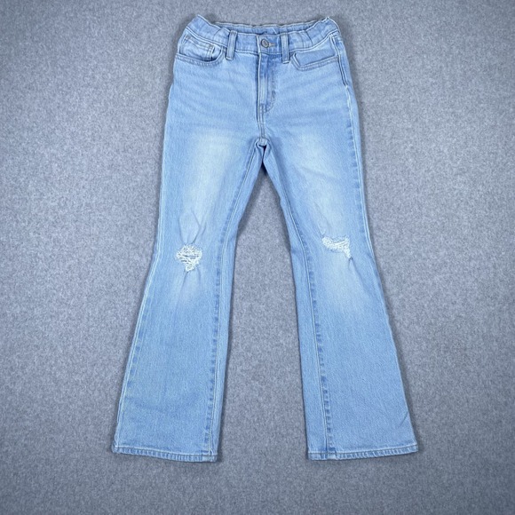 Old Navy Other - Old Navy Flare Jeans Girls 10 Light Wash Distressed High Rise Denim